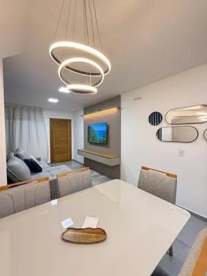 Uma área de estar em MShome, Casa de Praia Completa em Bombinhas