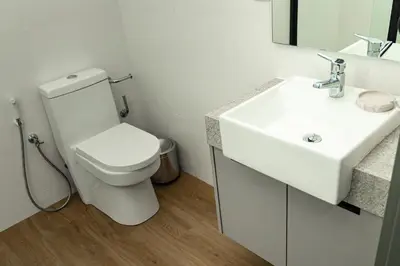 Uma casa de banho em Flat 906 - 200m da Praia, Restaurantes e Hard Rock Café