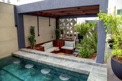A piscina em ou perto de Flat 906 - 200m da Praia, Restaurantes e Hard Rock Café