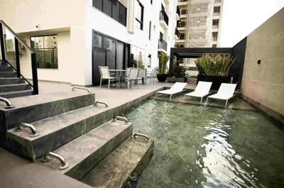 A piscina em ou perto de Flat 906 - 200m da Praia, Restaurantes e Hard Rock Café