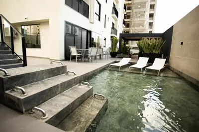 A piscina em ou perto de Flat 906 - 200m da Praia, Restaurantes e Hard Rock Café