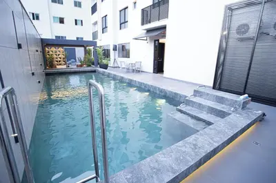A piscina em ou perto de Flat 906 - 200m da Praia, Restaurantes e Hard Rock Café