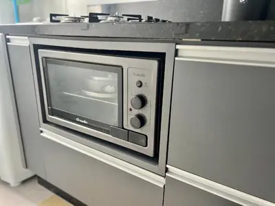 A cozinha ou kitchenette de Perfeito! Apto na Praia de Palmas - DY01J