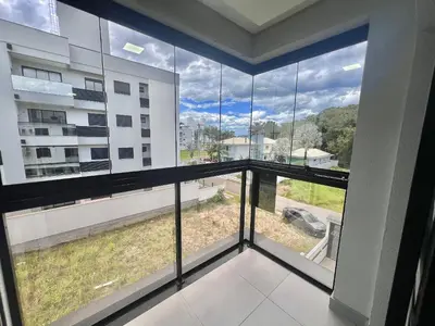 Uma varanda ou terraço em Perfeito! Apto na Praia de Palmas - DY01J