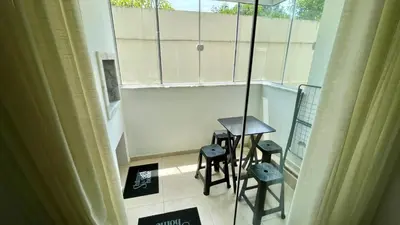 A planta de Apto Térreo para Temporada em Bombinhas