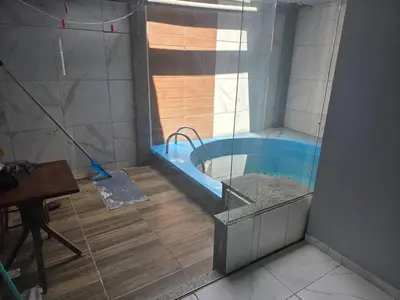 A planta de Ground Floor Apartment Private Pool Meia Praia Beach Itapem