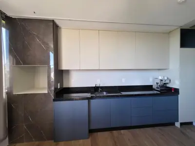 A cozinha ou kitchenette de Apartamento Vista Mar, com Piscina Aquecida e Jacuzzi