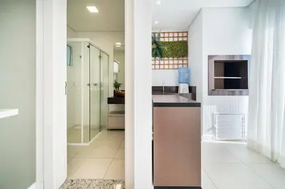 A cozinha ou kitchenette de Cobertura Duplex - Bombinhas