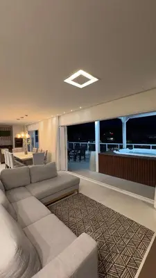 Uma área de estar em Cobertura Duplex - Bombinhas