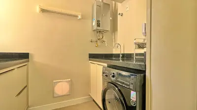 A planta de Apto Palmas do Arvoredo, apenas 400 metros do mar