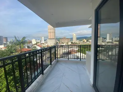 Uma varanda ou terraço em Apartmento em Pereque - Porto Belo