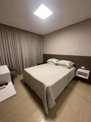 Uma cama ou camas num quarto em Edifício Porto Fino 303 - 3 Quartos - Churrasqueira - 2 Vagas de Garagem