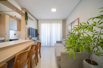 A cozinha ou kitchenette de Apartamento alto padrão 3 quartos c/piscina