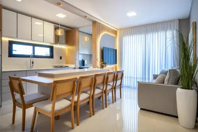 A cozinha ou kitchenette de Apartamento alto padrão 3 quartos c/piscina