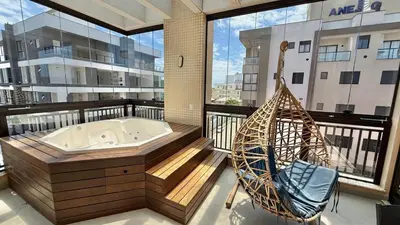 Uma varanda ou terraço em Cobertura Duplex para Locação de Temporada em Canto Grande!