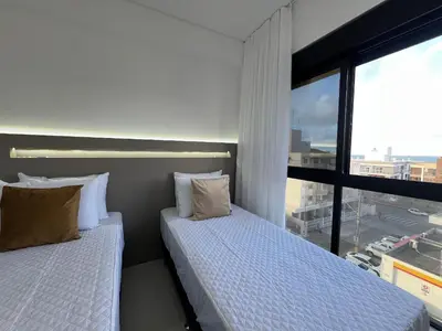A planta de 013B - Lindo apartamento na praia de Bombas.