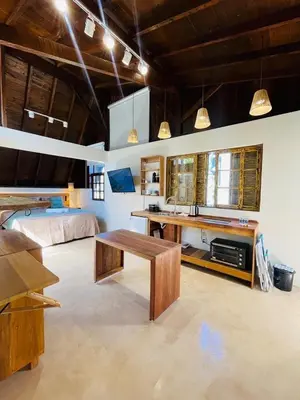 A cozinha ou kitchenette de Studio Na Natureza Com Hidro - Baoba Suites
