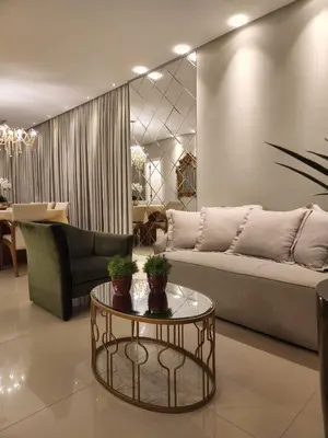 Uma área de estar em Apartamento, confortável e com ótima localização!