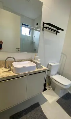 A planta de 3 suítes e 2 vagas perto do mar, apto novo! Tudo de primeira linha muito aconchegante!