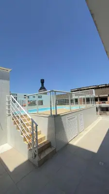Uma varanda ou terraço em PRAIA de BOMBAS AP 303 RESIDENCIAL BREEZE