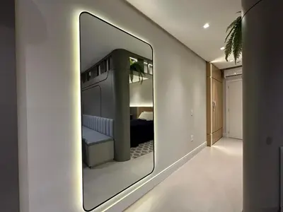 Uma cama ou camas num quarto em Jacuzzi e Piscina Aquecida • 120 m da Praia