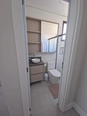 Uma casa de banho em Apartamento praia de palmas