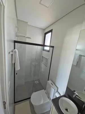 Uma casa de banho em Apartamento praia de palmas