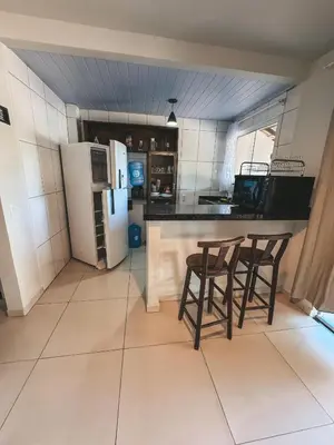 A cozinha ou kitchenette de apto 02 01 dormitório canto grande