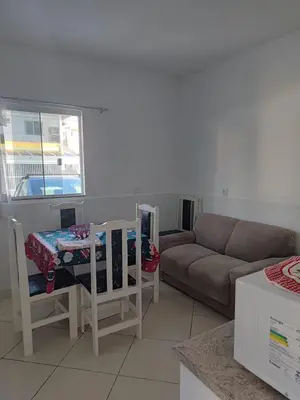 Uma área de estar em Apartamento em Bombinhas