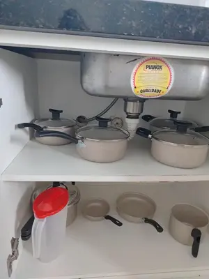 A cozinha ou kitchenette de Apartamento em Bombinhas