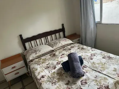 Uma cama ou camas num quarto em Local simples, mas com uma vista espetacular!