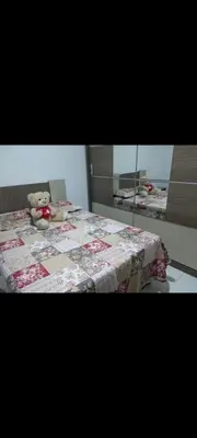 Uma cama ou camas num quarto em Apto aconchegante em Camboriú, para sentir-se em casa