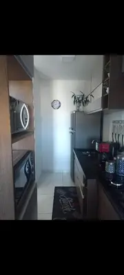 A cozinha ou kitchenette de Apto aconchegante em Camboriú, para sentir-se em casa
