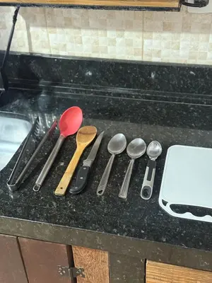 A cozinha ou kitchenette de Casa na praia próximo a Balneário Perequê Porto Belo
