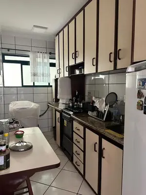 A cozinha ou kitchenette de Apartamento pé na areia!