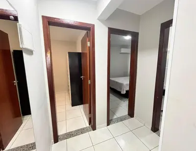 Uma cama ou camas num quarto em Casa Ampla 100m da Praia - Até 08 pessoas