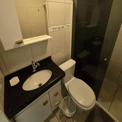 Uma casa de banho em Praia da Lagoinha - Mar de Dentro - Residencial Pé na areia