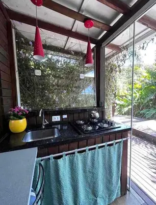 A planta de chalé com jacuzzy