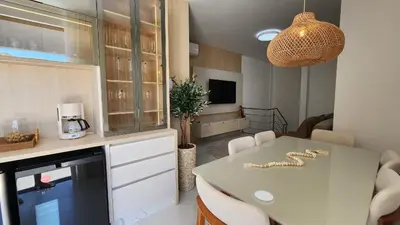 A cozinha ou kitchenette de Cobertura Duplex na Praia de Canto Grande
