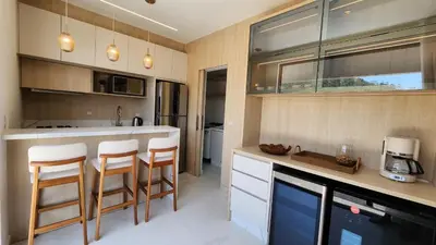 A cozinha ou kitchenette de Cobertura Duplex na Praia de Canto Grande