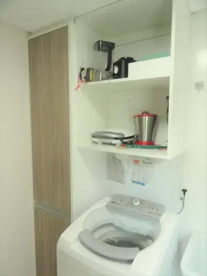 A cozinha ou kitchenette de Apartamento Térreo, Espaçoso, próximo à Praia!