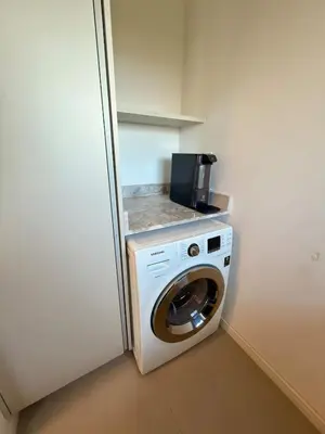 A cozinha ou kitchenette de Frente Mar Panoramico 2 Suites Gourmet 2 vgs
