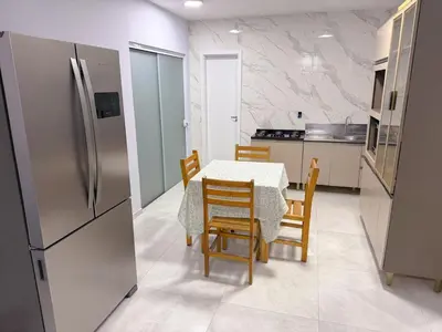 A cozinha ou kitchenette de Recanto perto do mar com Jacuzzi