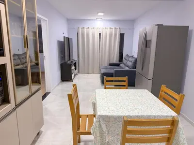 A cozinha ou kitchenette de Recanto perto do mar com Jacuzzi