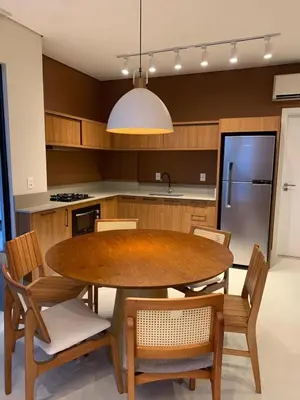 A cozinha ou kitchenette de Cobertura dois mares churrasqueira e jacuzzi