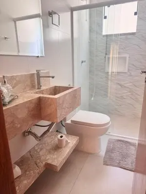 Uma casa de banho em Casa Praia 6 quartos Zimbros-Bombinhas