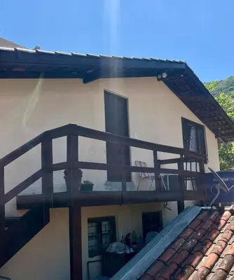 Uma varanda ou terraço em Casa de praia a 200 metros do mar