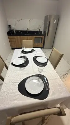 A cozinha ou kitchenette de Casa à poucos minutos da praia