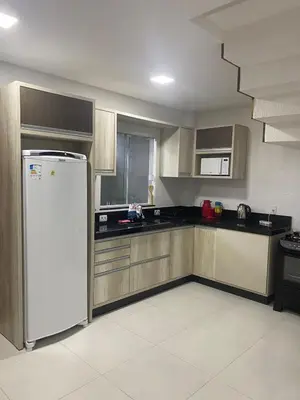 A cozinha ou kitchenette de Casa de temporada Bombinhas