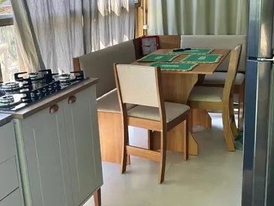 A cozinha ou kitchenette de Casa Vidro Mar
